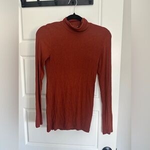 Wilfred Ribbed Long Sleeve Tee - Rust